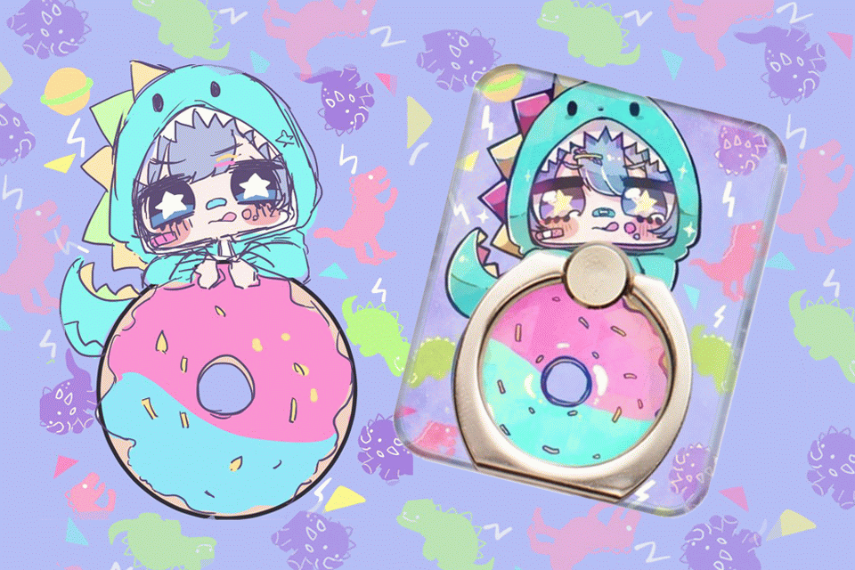 ゆめかわスマホリング☆野良いぬ☆通販