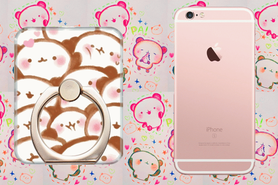 パンダイラスト♪スマホリング☆あいらななお♪ラインスタンプで大人気!