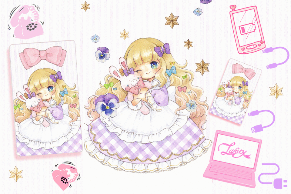 イラストレーターさかのまち☆ゆめかわロマンティックモバイルバッテリー通販