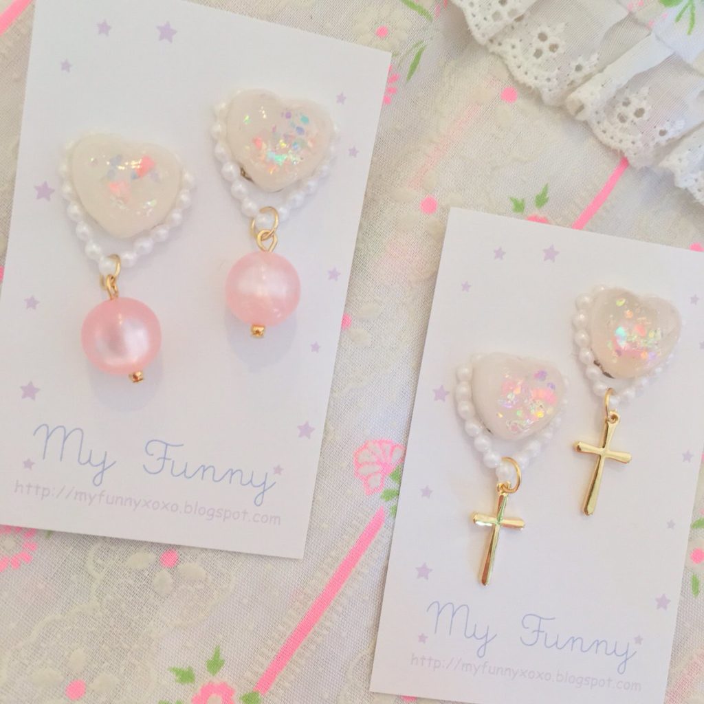 my funny ハート ピアス イヤリング