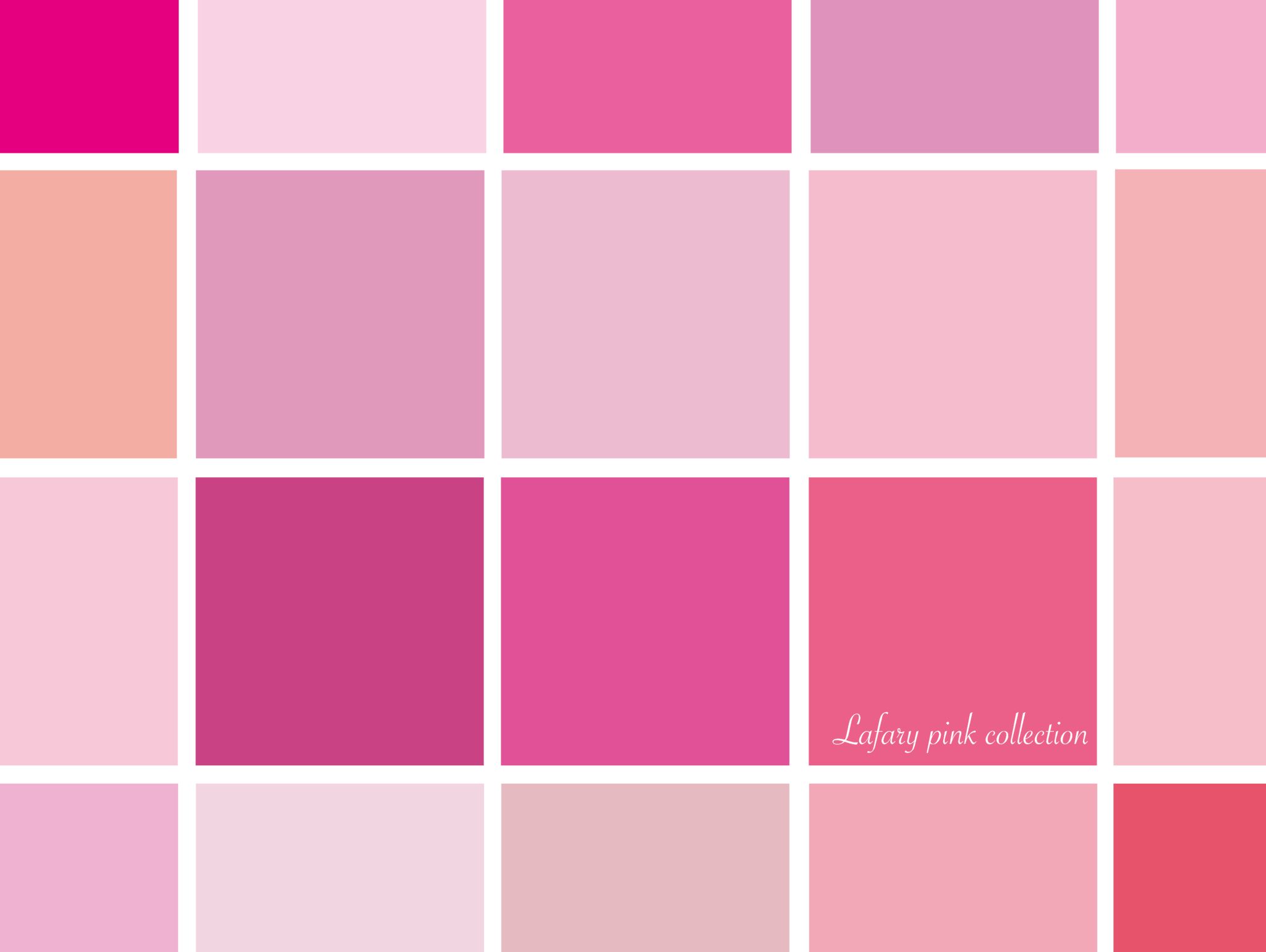 私のピンクはこんな色 乙女のためのピンク辞典 21種類 Lafary ラファリー